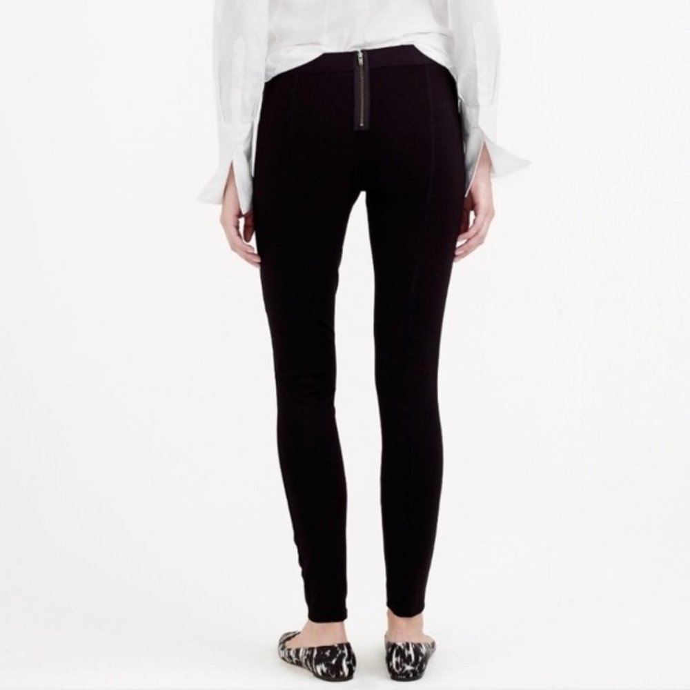 🐰 J. Crew Black Ponte Pixie Back Zipper Leggings